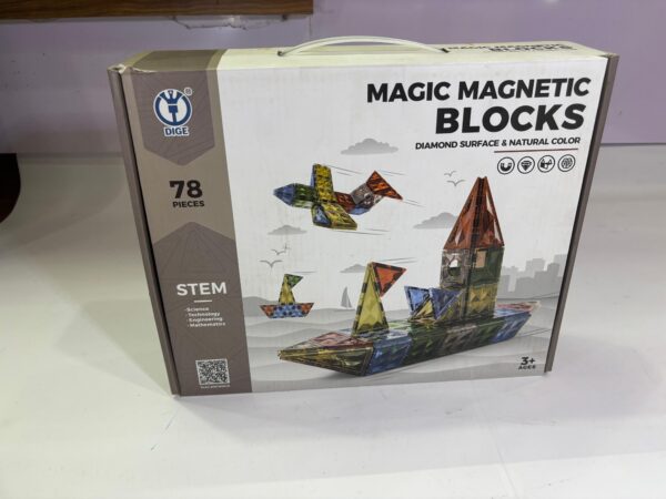 Magic Magnetic Block Diamond Surface & Natural Color 78 Piece
